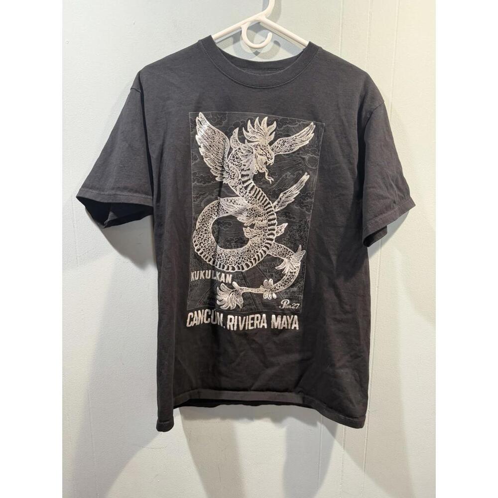 Mens Pier 27 T Shirt Size Large Black Cancun. Riviera Maya Print